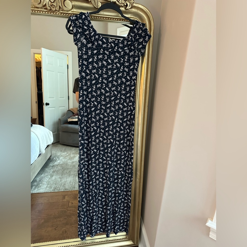 ASOS Floral Navy Maxi‎ Dress